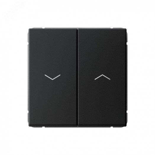 ARTGALLERY 2-клавишный выключатель для жалюзи, 2х сх.4, 10А, механизм, карбон