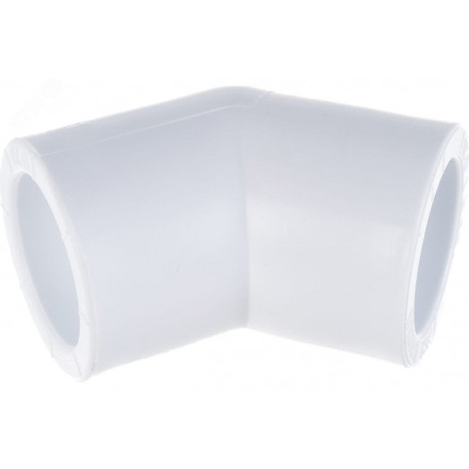 Угольник 32 мм 45 град., полипропиленовый, белый