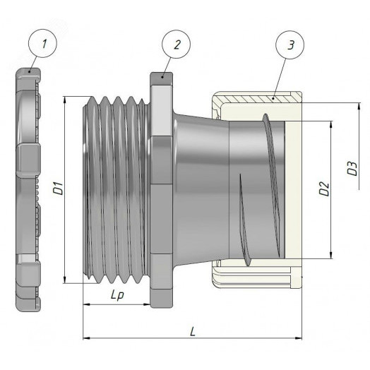 Муфта вводная МВА-G1-МР25 ГОФРОМАТИК