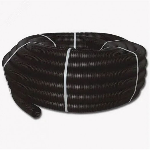 Шланг гофрированный D40 мм (внутренний D33 мм) че рный бухта 30м