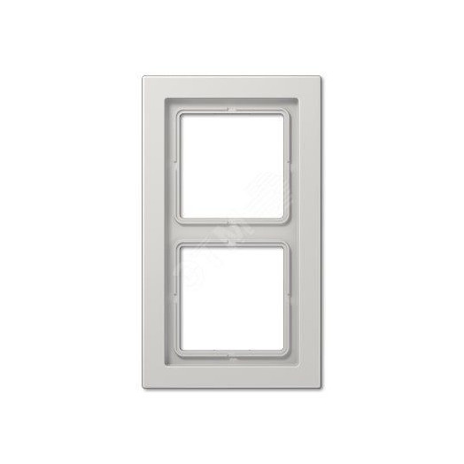 Рамка 2-я для горизонтальной/вертикальной установки  Серия- LS-Design  Материал- дуропласт  Цвет- светло-серый