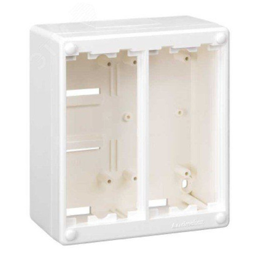 Блок настенный на 2 S-модуля Сима Классик, накладной монтаж, белый