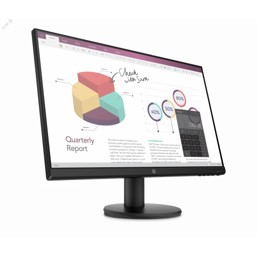 Монитор для компьютера 23.8'' P24v G4 IPS, 1920х1080, 5мс, 250 КМ/м2, HDMI, VGA