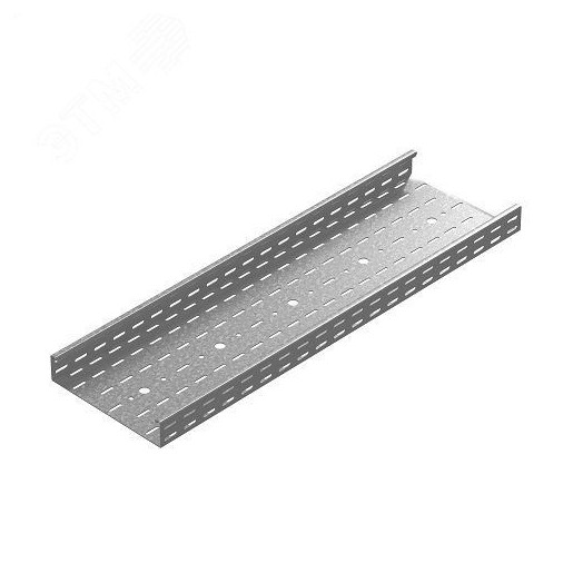 Промышленный лоток кабельный перфорированный 500х60х3000, толщина 2,0 мм, Сендзимир цинк