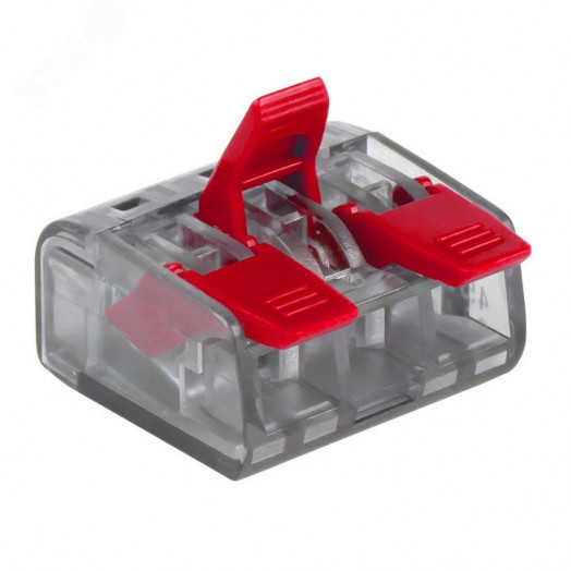 Клемма СМК 221-413 3 отверстия 0.2-4.0 мм2 блистер (5шт.) PROxima