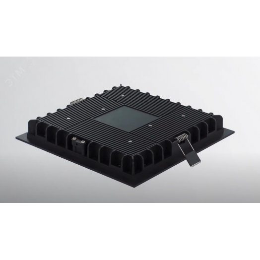 Светильник светодиодный ДВО-12Вт 110*110*25мм IP54/IP44 1200Лм 4000K DL-03 черный