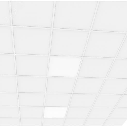 Светодиодный светильник ДВО-36 595*595*55мм с опал.рассеивателем 4000К IP54 с микр.датчиком движ.