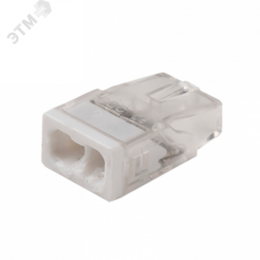 Клеммы монтажные PTC-2P 2273-242 450V 32A 0,14-4.0mm2 , 2 отверстия,  прозрачные, с пастой,  100 шт.