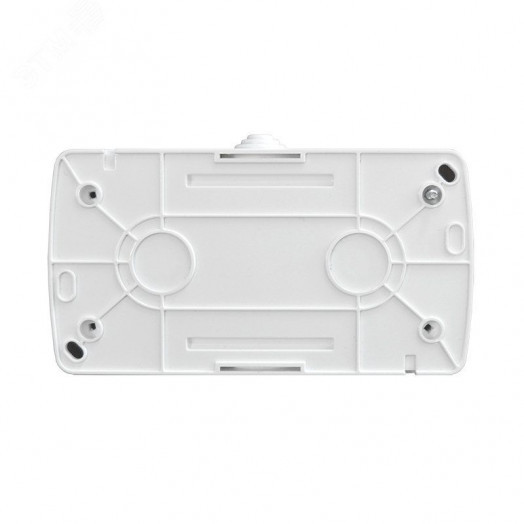 Клио блок наружный горизонтальный: выключатель одноклавишный + розетка однопостовая с прозрачной крышкой, IP54, с/з, 16А, 220В, белый