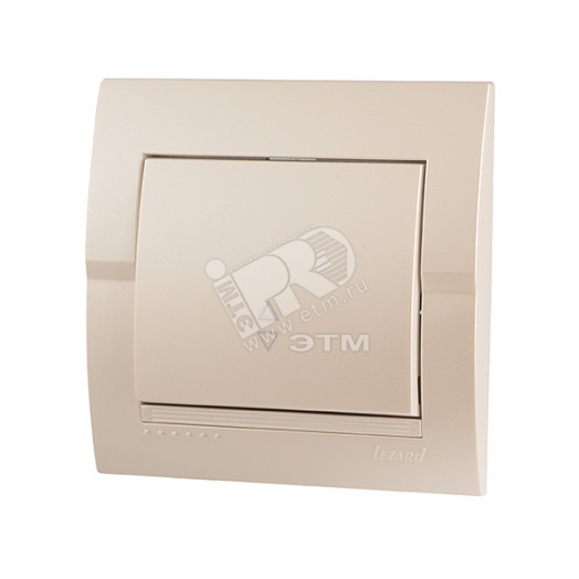 DERIY Выключатель проходной ПБТ жемчужно-белый металлик