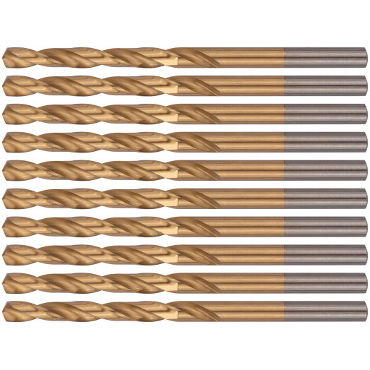 Сверла HSS по металлу, титановое покрытие 5.0 мм (10 шт)