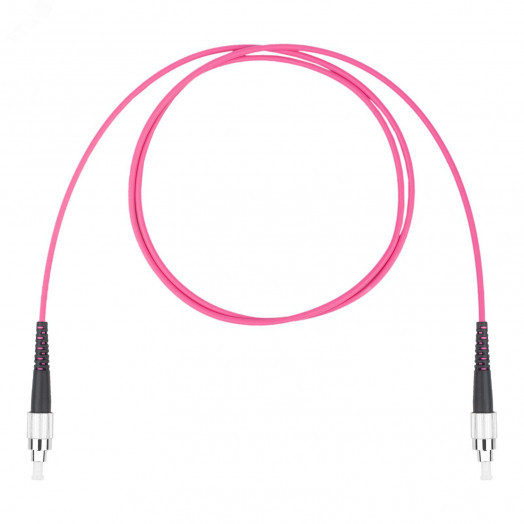 Шнур оптический коммутационный (патч-корд), FC-FC симплекс (simplex) OM4, нг(А)-HF, маджента, 15 м