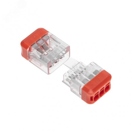 Экспресс-клемма СМК 2273-203R проходная разъемная 3 полюса 0,5-2,5мм2