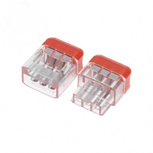 Экспресс-клемма СМК 2273-203R проходная разъемная 3 полюса 0,5-2,5мм2