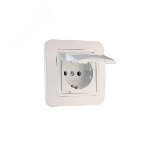 Lillium Розетка с крышкой белая