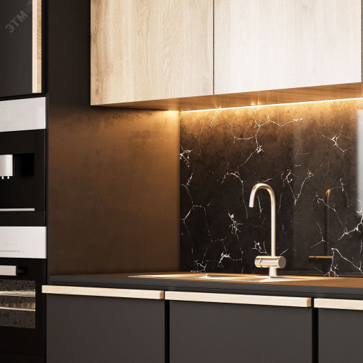 Лента светодиодная LED 5050/60-SMD 8 Вт/м 900 Лм/м 3000К теплый белый IP20 12 В DC 10 мм (катушка 3 м) Basic Gauss