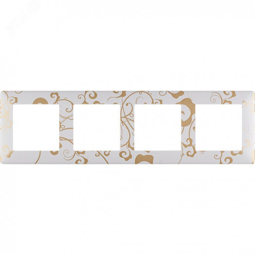 Valena LIFE Рамка 4 поста Ампир белый универсальная