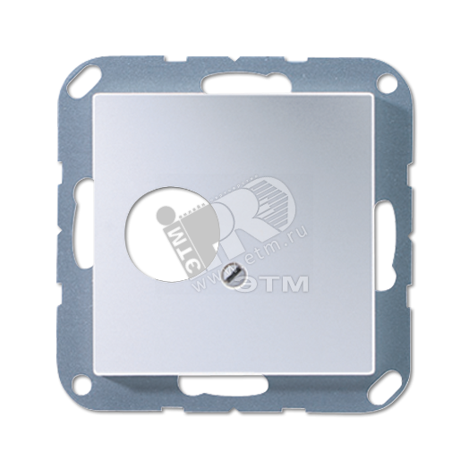 Крышка для двух гнезд алюминий