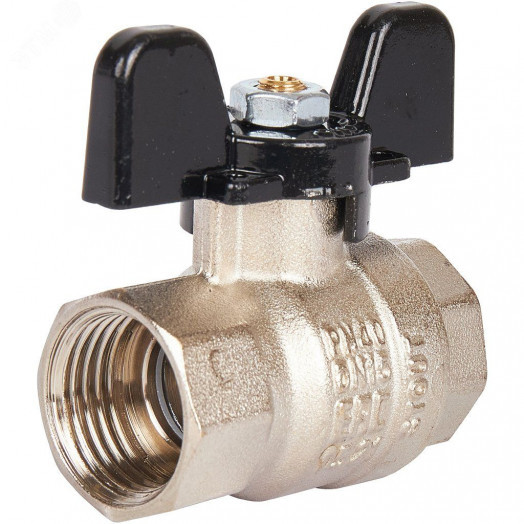 Кран шаровой стандартнопроходной 1/2' ВВ ручка бабочка