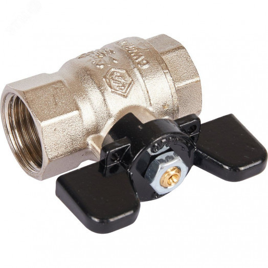 Кран шаровой стандартнопроходной 1/2' ВВ ручка бабочка