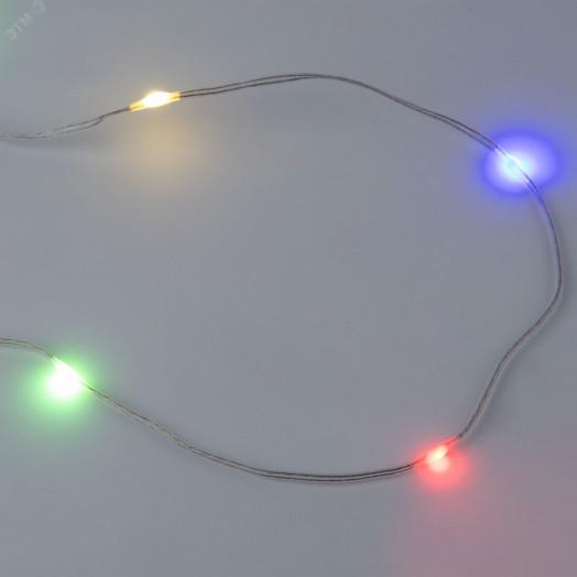 Гирлянда светодиодная Полоса 10м 100 светодиодов Разноцветный свет Провод прозрачный ULD-S1000-100/DTA MULTI IP20 DEW BAND  ТМ Uniel