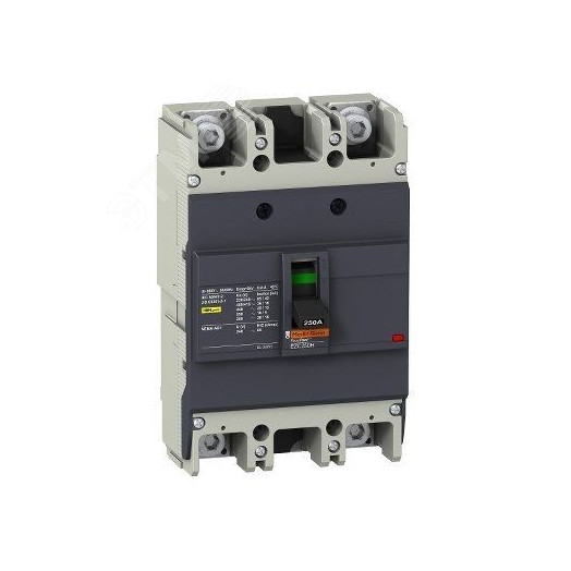 Выключатель автоматический трехполюсный EZC250 36 KA/415В 2Т 225 A