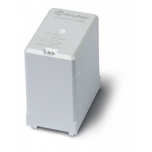 Реле силовое электромеханическое, монтаж на печатную плату, 2NO 50A, контакты AgNi (зазор 5,2мм), катушка 24В DC, степень защиты RTII, опции: нет, упаковка 1шт.