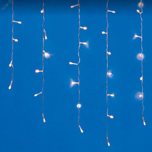 Бахрома светодиодная 20м ULD-B20007-480/DTA/RC WARM WHITE IP44 С пультом 480 светодиодов Теплый белый свет Провод прозрачный