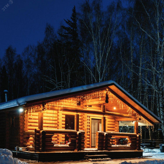 Бахрома светодиодная 20м ULD-B20007-480/DTA/RC WARM WHITE IP44 С пультом 480 светодиодов Теплый белый свет Провод прозрачный