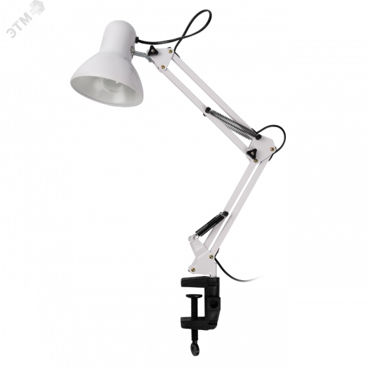 Светильник настольный TBL-01 Е27 на струбцине белый ФАZА