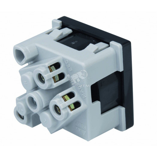 Connect Розетка с заземлением 16А 250В 45х45мм винтовые клеммы SC алюминий