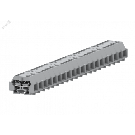 Клемма TB концевая 2-2 с бок. подключ. с защелк. ножками, зеленая