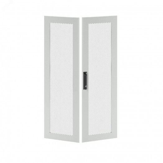 Дверь перфорированная двухстворчатая для IT-CQE 1800 х 600 RAL7035