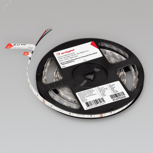 Лента LED герметичная RTW-SE-B60-10mm 24V RGB (14.4 W/m, IP65, 5060, 5m) (ARL, -)