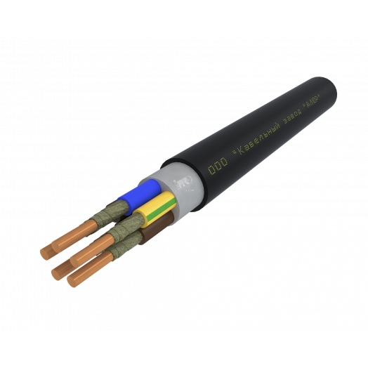 Кабель силовой ВВГнг(А)-FRLSLTx 5х2.5 ок(N.PE)-0.66 черный бухта
