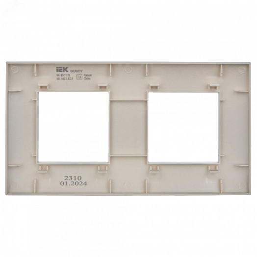 SKANDY Рамка 2-местная SK-F02S серебряный IEK