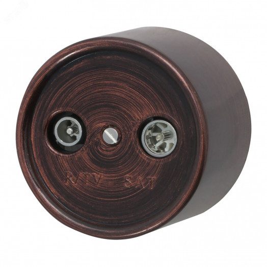 Розетка Лизетта R/TV-SAT проходная, пластик, цвет Медный Век