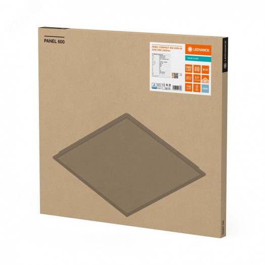 Панель светодиодная ДВО-33Вт 600х600 6500K 3630Лм CRI80 IP40/IP20 UGR