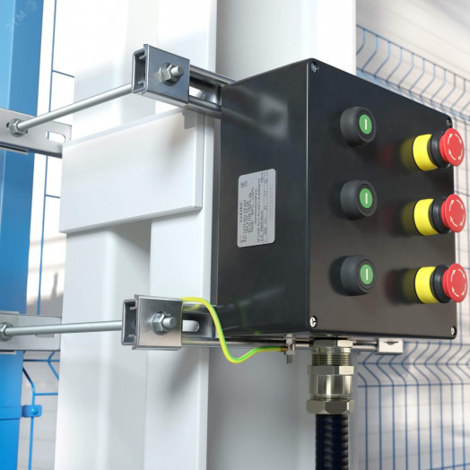 Обжимной комплект монтажных профилей тип 3 , крепление к двум стойкам размерами 350 на 440 мм , длина  профиля 1000 мм , для крепления 2 оболочек одного типоразмера винтами din 84 M6X40 8 шт. , горячеоцинкованный