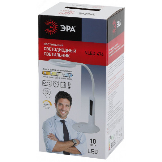 Светильник настольный светодиодный черный NLED-476-10W-BK ЭРА