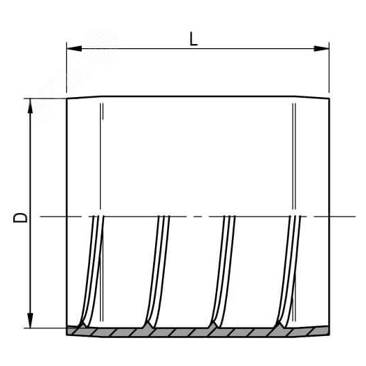 Уплотнительная муфта для металлорукава в изоляции DN 35