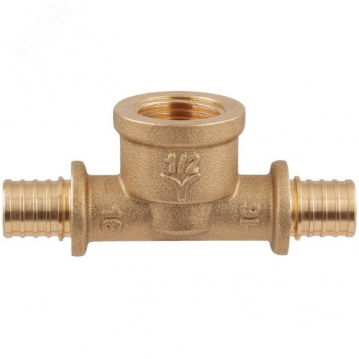 Тройник ВР 16x1/2x16 аксиальный латунный с внутренней резьбой
