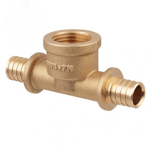 Тройник ВР 16x1/2x16 аксиальный латунный с внутренней резьбой