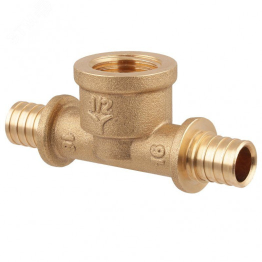 Тройник ВР 16x1/2x16 аксиальный латунный с внутренней резьбой