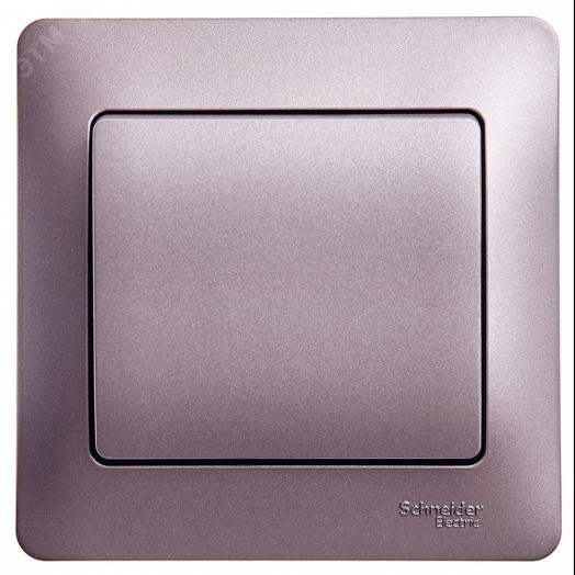 GLOSSA выключатель 1-клавишный в сборе сх.1 сиреневый туман