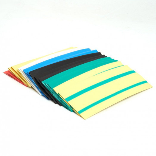 HST-2010-10M Набор термоусадочных трубок 20,0/10,0 длина 10 см, усадка 2:1, мультиколор (21шт в уп)