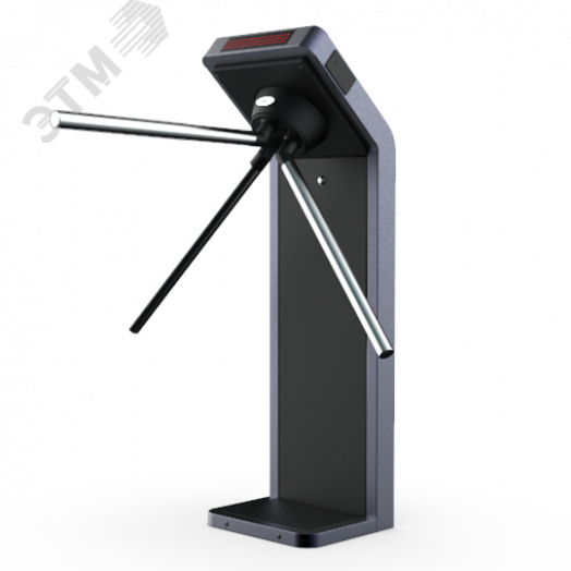 Турникет-трипод электромеханический из окрашенной стали Cube С-21-B-2R(Mifare), с планками антипаника, встроенными считывателями Mifare и пультом управления в комплекте