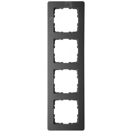 Рамка G-Flex 4-постовая, цвет черный матовый (soft touch)