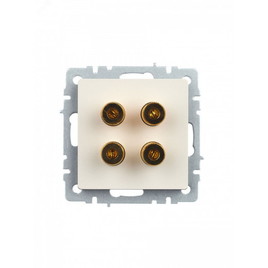 BRITE Аудиорозетка 4 поста РА10-БрЖ жемчуг