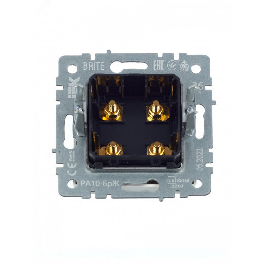 BRITE Аудиорозетка 4 поста РА10-БрЖ жемчуг